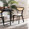 Baxton Studio Dannell Mid-Century Modern Cream Fabric and Black Finished Wood 2-Piece Dining Chair Set 236-2PC-13298-ZORO - alternate 6